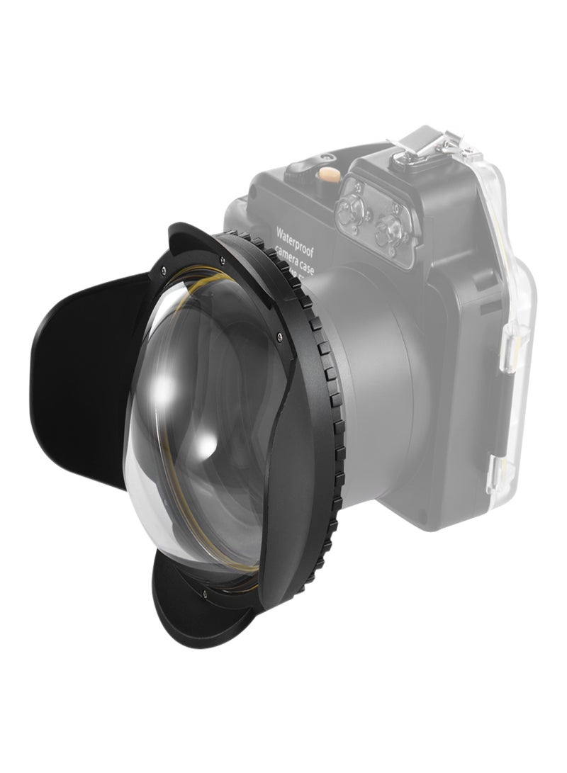 MEIKON Underwater Camera 200mm Fisheye Wide Angle Lens Dome Port Case Shade Cover 60m/ 197ft Waterproof 67mm Round Adapter for Camera Diving Housing - Image 3